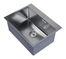 Настольная мойка MIXLINE PRO 60x45, 3 мм, выпуск 3 1/2, 22 см, с сифоном, сатин 547235 