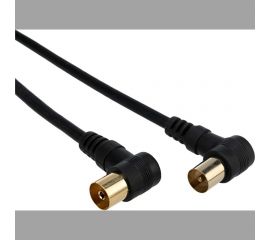 Антенный кабель удлинитель REXANT ТВ угловой гнездо - штекер 3 метра, черный 18-0014 