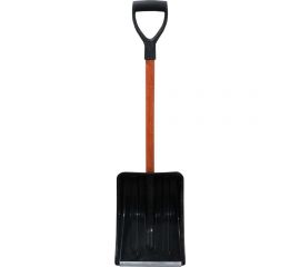 Снеговая автомобильная лопата со стеклопластиковым черенком Диэлектрик 37x26 см, черная Д481008 