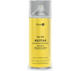 Универсальная быстросохнущая акриловая аэрозольная эмаль в баллончике Elcon ral 1018 желтая, глянцевая, 520 мл 00-00462825 