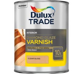 Однокомпонентный лак на водной основе DIAMOND GLAZE DULUX суперпрочность, глянцевый 1 л 5083002 