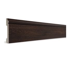 Напольный плинтус Decor-Dizayn ударопрочный, влагостойкий, венге 79х13х2400 мм 005-93SH 