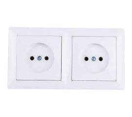 Угловой блок 2-местной розетки Bylectrica серия СТИЛЬ, белый, РА16-751 