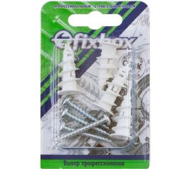 Дюбель для гипсокартона Fixbox MFJ-S нейлон с шурупом 4 шт 030930 