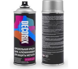 Аэрозольная краска Decorix (цинк-алюминиевая; для защиты металла; матовая; 520 мл) 0114-01 DX 