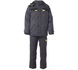 Зимний костюм СПРУТ Корвет куртка/брюки, темно-серый/черный/лимон, р. 56-58/112-116, рост 182-188, 115663 
