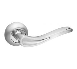 Дверная ручка TIXX Клементина, ник.мат./ник.бл., розетка 08 INDH 208-08 SN/NP 