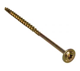 Шуруп Rusconnect CT 06014 с/нарез. д/дерева, прессшайба 6х140 100 шт. Желтый цинк 320614 