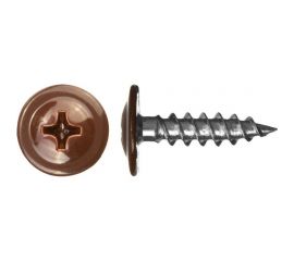 Саморезы ВИРТУОЗ 4,2x19 полусферическая головка с прессшайбой, цинк, острый RAL8017 300 шт 280-05889 