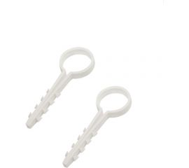 Круглый дюбель-хомут TDM 16 мм, белый, 100 шт. SQ0539-0037 
