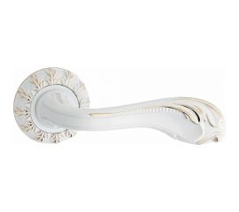 Ручка дверная ЦАМ белый/золото Вантаж V65WG 