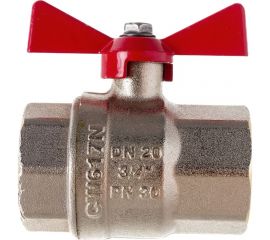 Шаровый кран ECO 3/4 вр/вр ручка бабочка Kalde 0KV4001 