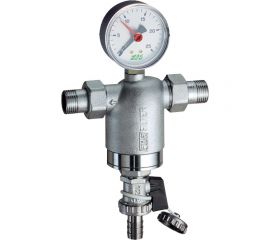 Фильтр FAR 3/4 НР-НР, с манометром, 100 мкм, Max: 95 C, 25 бар FA 3944 34100 