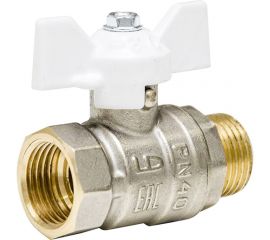 Шаровой кран LD PRIDE 1/2 вн/нар бабочка белая 544494 