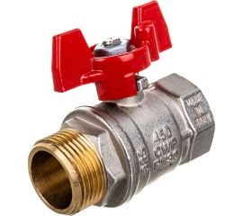 Шаровой кран RuB, 3/4"" DN20 PN30, ВР-НР, серия VENEZIA (S.50), бабочка S50E26 