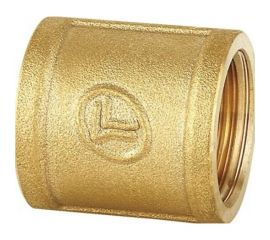 Прямая муфта DOUBLE-LIN резьбовая латунная 1/2 LL6019 (1/2") 