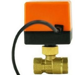 Кран DN.ru латунный RP.BRASS.120.MM.032 Ду32 Ру16, T=120С муфтовый электропривод 220В D160-00122 