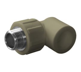 Угольник комбинированный ПОЛИТЭК 20x3/4 нар. р. PPRC (СЕРЫЕ) 9410002034С 