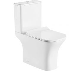 Унитаз-компакт Alcora Grace 3/6, безободковый, с сиденьем полипропилен, микролифт LT-2183A-R 