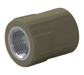 Комбинированная муфта ПОЛИТЭК 25x3/4 с внутр. р. PPRC, серый 9100002534С 