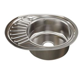 Мойка mixline овальная, 45х57х16 см, 0.6, правый выпуск 3 1/2, с сифоном 528191 