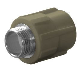 Комбинированная муфта ПОЛИТЭК 32x3/4 с нар. р. PPRC, серый 9000003234С 