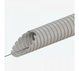 Труба ПВХ Экопласт гофрированная легкая, с зондом диаметр 25 мм, 50м 10125-50 