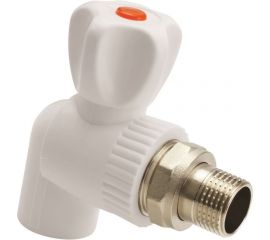 Шаровой кран для радиаторов AQUALINK ПП угловой 25х3/4 (Цена за упаковку 5 шт.) арт. 3641 