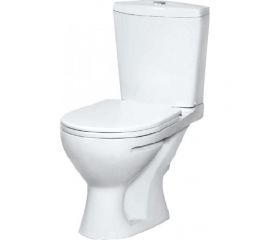 Унитаз-компакт Santeri Ультра, тарельчатый, косой выпуск, 1-режим, сиденье полипропиленовое, Воротынск 427716 
