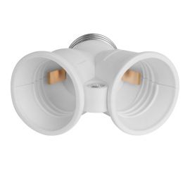 Переходник REV Е27-2хЕ27 белый 24640 4 