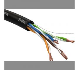 Кабель ЭРА витая пара U/UTP 4x2x24AWG Cat 5e CU PE OUTDOOR 305м Б0044431 