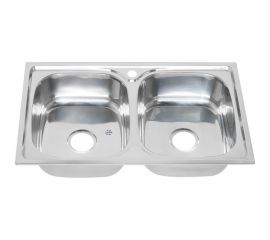 Мойка MELANA 8148S 0,6/180 2-я чаша, врезная, прямоугольная с сифоном 040 t 8 