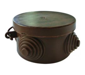 Распаечная коробка Урал ПАК для открытой проводки под темное дерево 65*40 (круглая), 4 входа ( герм.), IP54, (60) КО-91008065-060 