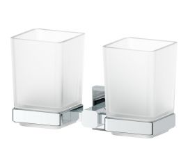 Держатель с двумя стаканами Artwelle Hagel матовое стекло хром 9928A 