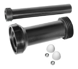 Соединительный комплект McAlpine для подводки унитаза, с манжетой, крепежными гайками, заглушками FP45R-KIT3 