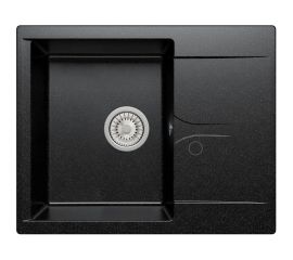 Кухонная мраморная мойка Polygran Gals-620 черный №16 