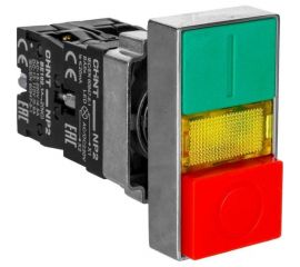 Двойная кнопка CHINT NP2-EW8465 1НО+1НЗ AC/DC 220/230В(LED) IP40 574745 
