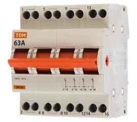 Модульный трехпозиционный переключатель TDM МП-63 4P 63А SQ0224-0036 