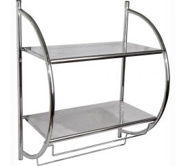 Полка для ванной Аквалиния настенная, 2-х ярусная CA-818 