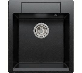 Кухонная мраморная мойка Polygran Argo-460 черный №16 