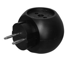 Volsten Si 1/3С-Bl черный куб тройник, разветвитель РВ-043, 16А 13919 