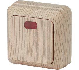 Выключатель с подсветкой Intro 210211 10А, 250В, IP20, ОУ, Quadro, сосна Б0027636 