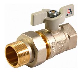Шаровой кран СТМ СТАНДАРТ 1/2"", с накидной гайкой, бабочка CWAFM012 