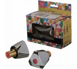 Комплект для смесителя MELODIA маховик Trio + кранбукса 3/8 8х20, керамика, по 2 шт. 34139 