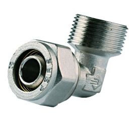 Уголок соединительный (20 мм; 3/4""; цанга-штуцер) для трубопровода Зубр 51409-20-3/4 