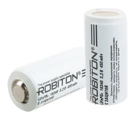Аккумулятор Robiton LiFe16340-450p 450мАч с защитой PK1 17669 