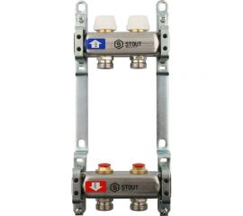 Коллектор из нержавеющей стали без расходомеров STOUT 2 выхода SMS 0922 000002 