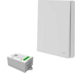 Умный беспроводной 1-клавишный выключатель GRITT Evolution белый комплект: 1 выключатель IP67, 1 реле 1000Вт 433 + WiFi с управлением со смартфона 14104 