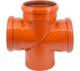 Крестовина ПОЛИТЭК однопл. 110x110x110/87 (наруж.), 110110187 