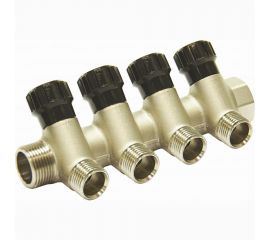 Коллектор СТМ 4 выхода, вентиль, наружная резьба, 3/4х1/2 C4MV3412N 